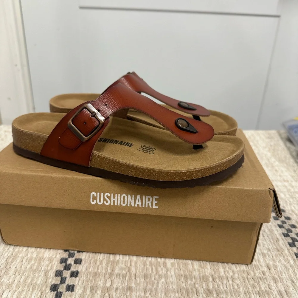 NEW Leah Cork Footbed Thong Sandal SZ 8.5 - Picture 2 of 4